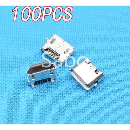 100pcs Micro USB Jack Connector Female 5 pin Charging Socket For Mobile phone MP3 MP4 PDA
