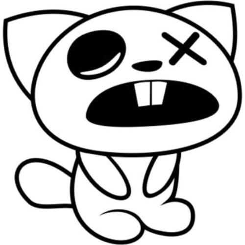 16.2*16.5CM Jdm Cat Cartoon Dacal Cute Funny Car Sticker Window Decoration Accessories Black/Silver C4-0448