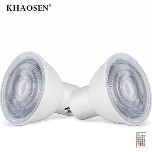 16 Colors Dimmable RGB LED Bulb 110V 220V GU10 8W Lampada RGBW Led Lamp Spotlight GU 10 Bombillas Led Light With Remote Control