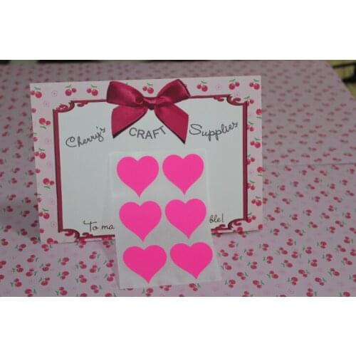 3.8cm Neon Pink Heart sticker