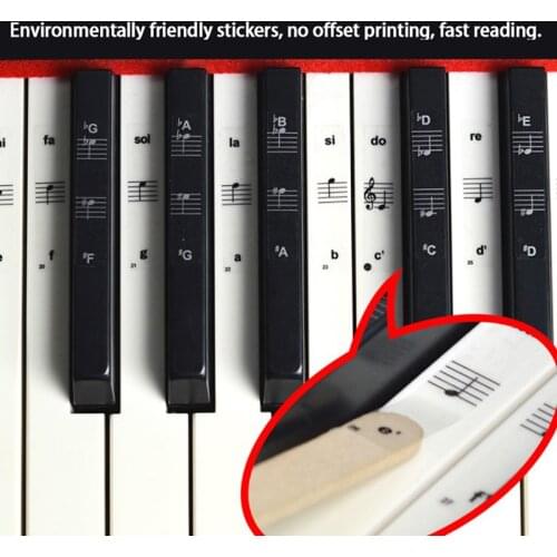 54/61/88 Keys Delicate Piano Sticker Transparent Durable Piano Keyboard PVC Sticker Piano Board