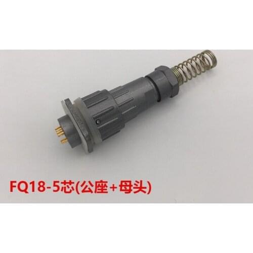 Aviation Plug Socket FQ18-5 Core FQ18-5TK/ZJ Buckle Type Waterproof Connector with Hole 18MM