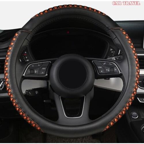CAR TRAVEL Leather Car Steering Wheel Cover For Opel Astra J G Insignia Zafira a b Corsa d Mokka Vivaro Meriva
