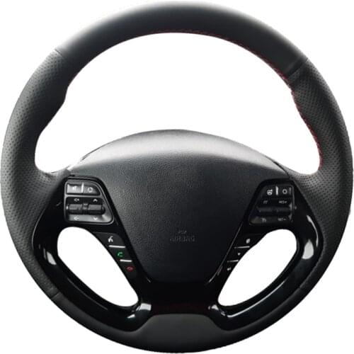 Car Steering Wheel Cover For Kia K3 2013 K2 Rio 2015-2016 Ceed Cee'd 2012-2017 Cerato Customize Steering Wrap Microfiber Leather