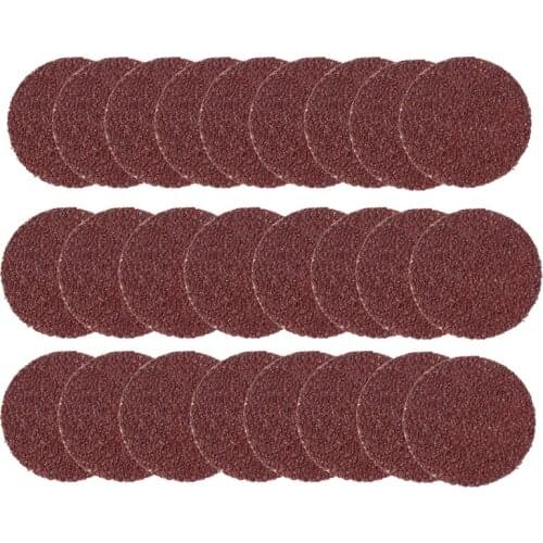 25pcs 2'' 36Grit Roll Lock Sanding Discs Coarse Surface Sanding Pad Paper R-Type Abrasive Pads For Metal Wood Polishing Grinding