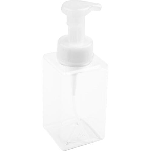 450ml Transparent Soap Foaming Pump Empty Square Bottle Plastic Soap Dispenser Travel Household 2021 Hot Selling