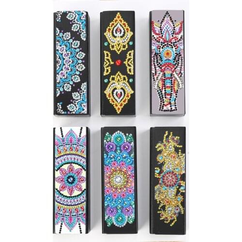 Creation DIY Diamond Painting Eye Glasses Box Leather Travel Sunglasses Storage Case Personal Handmade Birthday Gift Accessories