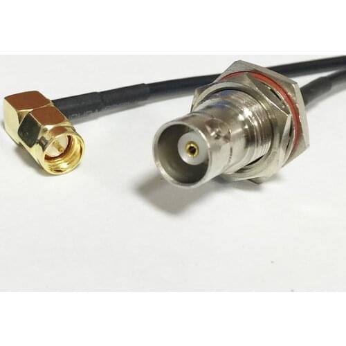 New Modem Coaxial Cable SMA Male Plug Right Angle Switch BNC Female Jack nut Connector RG174 Cable 20CM 8" Adapter RF Jumper