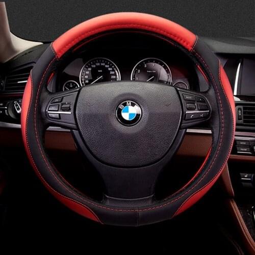 Car Steering Wheel Cover Leather Size 38cm For VW Skoda Chevrolet Ford Nissan etc. 95% Cars Free Shipping