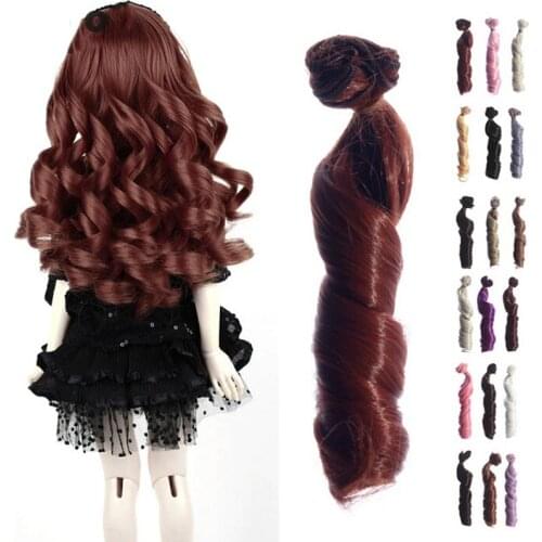 10PCS/LOT New Arrival Wig BJD Doll DIY High-temperature Wire Wholesale Wig Curly Hair Dolls