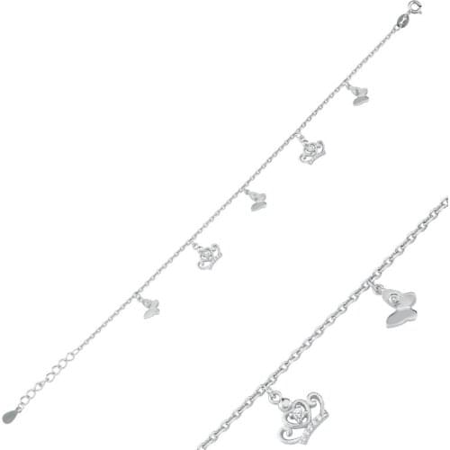 KUTAYDAN 925 Sterling Silver Zircon Stone Bracelet