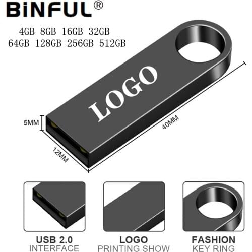 BiNFUL Pendrive Metal USB Flash Drive 4GB 8GB 16GB 64GB usb stick Pen Drive 128GB 256GB 512GB 32GB Memory Stick U Disk Cle Usb