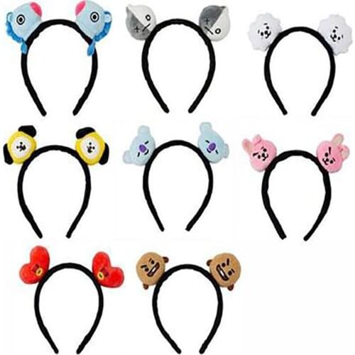 Cartoon Hairband Headband for Girls Kids Cute Kawaii Korean Style Head Band Plush Hair Hoop Accessories Gifts Concert Headband
