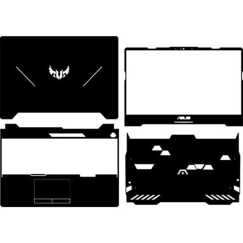 KH Carbon fiber Laptop Sticker Skin Decals Cover Protector Guard for Asus FX506L TUF Gaming A15 15.6"
