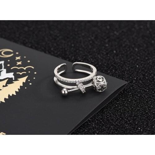 New Unique S925 Silver Ring Open Ring for Women Lady