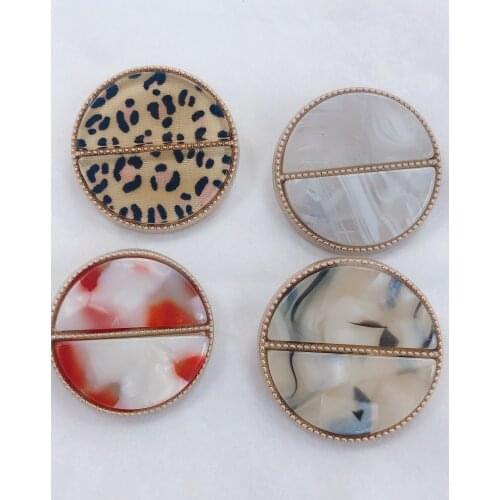 6pcs Colorful Shell Sewing Buttons Metal Bottom Mother of Pearl Shell Round/irregular Buttons for Clothing DIY Coat Accessories
