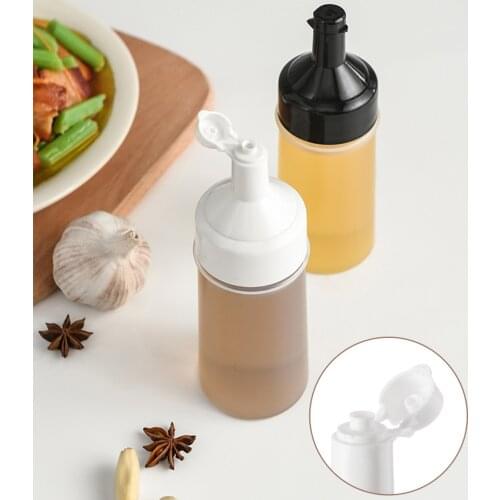 Empty Squeeze Bottle With Cap Kitchen Condiment Seasoning Sauce Ketchup Salad Dressing Dispenser Bottle Oil Control Bottle