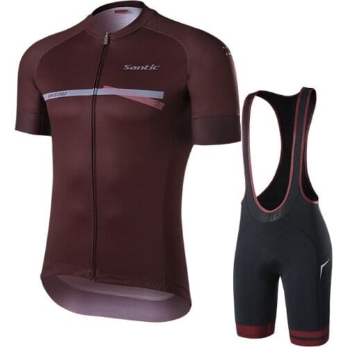 Santic 2021 Men Cycling Jersey Set Breathable Summer Sport MTB Jerseys Bicycle Clothing Short Bike Top Asian Size S-XXXL