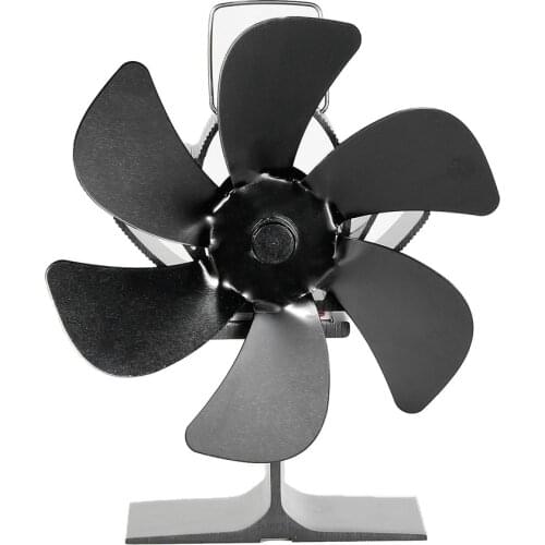 SF105G Fireplace Thermal Power Fan Portable 6-blade Aluminum Alloy Silent Fireplace Thermal Power Fan