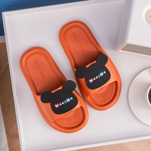 Womens Summer Slippers Cartoon Slides Non-slip Indoor Bathroom Flip Flops Men Outside Slippers Beach Zapatos Hombre chaussons