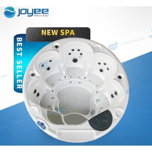JOYEE freestanding Whirlpool bathtub outdoor Spa with Computer Controlled outdoor hot tub round portable tub 5 person