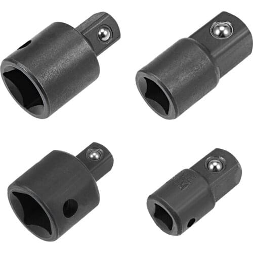 Uxcell Socket Adapter Set Reducer Adapters Cr-V Black 4 Pcs