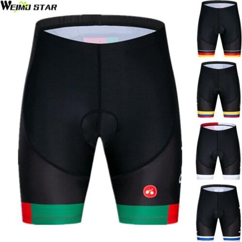 Weimostar National Team Cycling Shorts Coolmax 4D Gel Padded Bicycle Shorts Mountain Shockproof mtb Bike Shorts culotte ciclismo