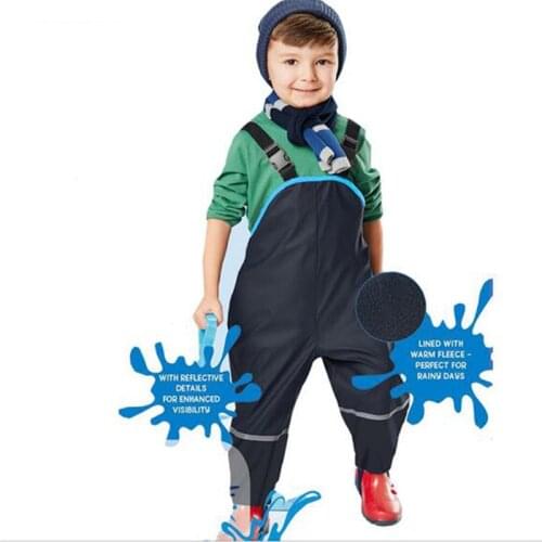 2019 New 2-7Yrs Baby Boys Girls Waterproof Rain Pants Baby Boys Girls Overalls Fashion Brand Children Waterproof Overalls Pants