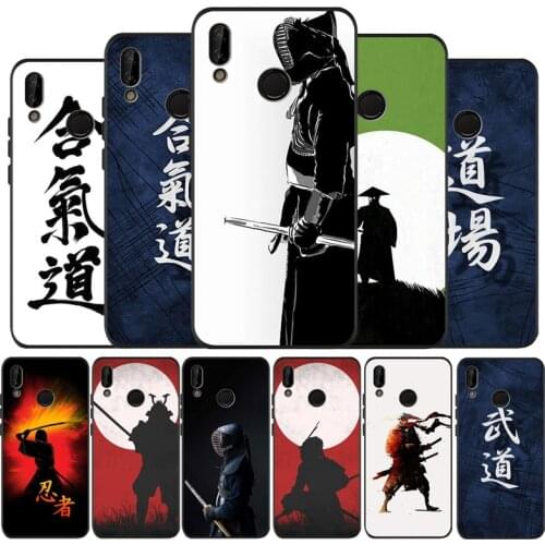 Japan aikido Judo black soft Phone Case for huawei P40 P30 P20 P10 Pro lite P9 Lite nova 4E 6SE Psmart 2019 Y6 9 Prime