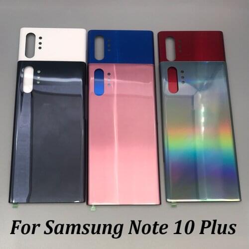 Battery Back Cover Glass Rear Door For Samsung Galaxy Note 10 Plus Rear Cover Replacement Housing STICKER Adhesive With Logo
