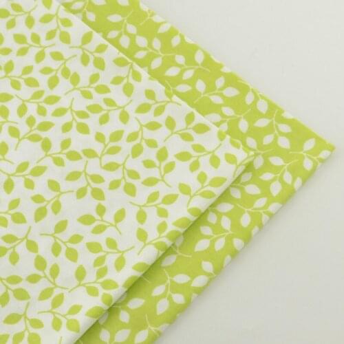 2 pieces green 40cmx50cm Cotton Fabric quilting tissue tecido tida Sewing fabrics for patchwork cheap tecidos para roupa