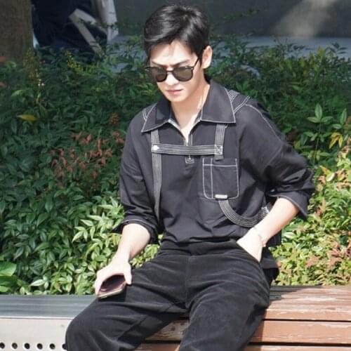 S-6XL 2020 Mens clothing GD Hair Stylist Catwalk Striped pullover Shirt Coat Plus size Singer costumes