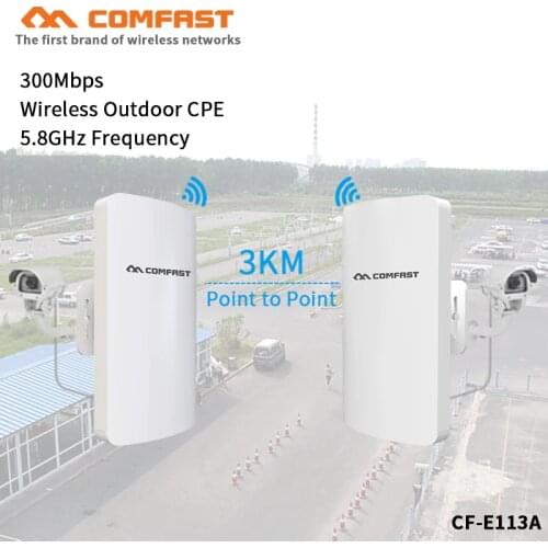 2pcs 3km long range High Power Outdoor CPE Wifi Repeater 5.8GHz 300Mbps Wireless Wifi Router AP antenna Bridge Nano station AP