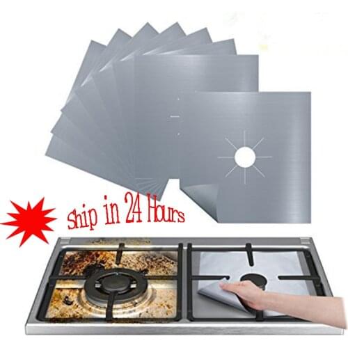 4pcs / Set Gas Stove Protector Pot Cover Clean Carpet Kitchen Gas Stove Kitchen Stove Accessories Cookware Parts