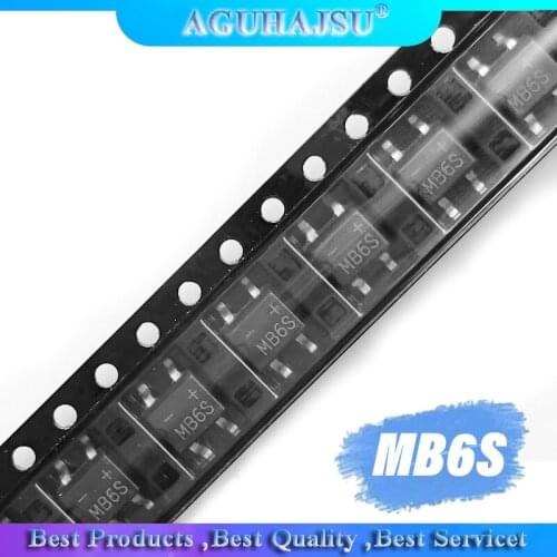 50pcs MB6S SOP-4 0.5A 600V Single Phases Diode Rectifier Bridge new original