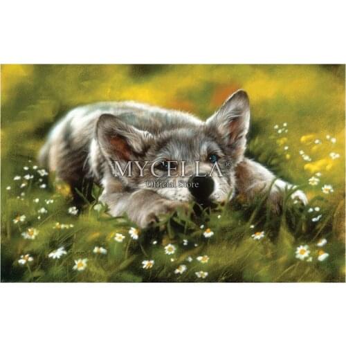 5d Diy Diamond Painting Animals Full Diamond Embroidery Dogs Diamond Mosaic Cross Stitch Wolves Art Needlework Crafts Home Decor