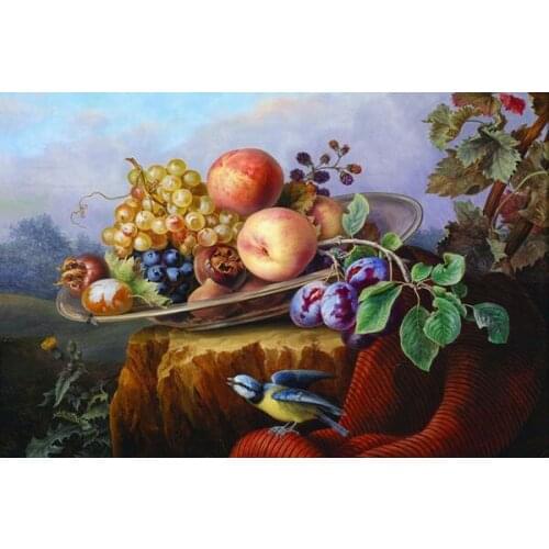 Free shipping wall art decoration picture classical bird landscape still life fruit comport oil painting canvas prints on canvas