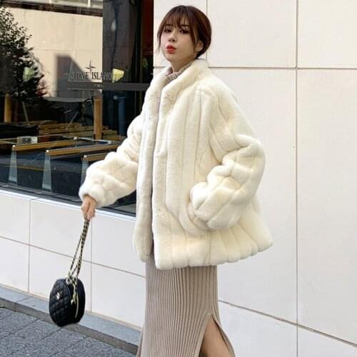 Casaco De Pele De Coelho Feminino Veste Courte Femme Casaco Pelucia Feminino Ropa Mujer Invierno 2020 Imitation Fur Women Coats