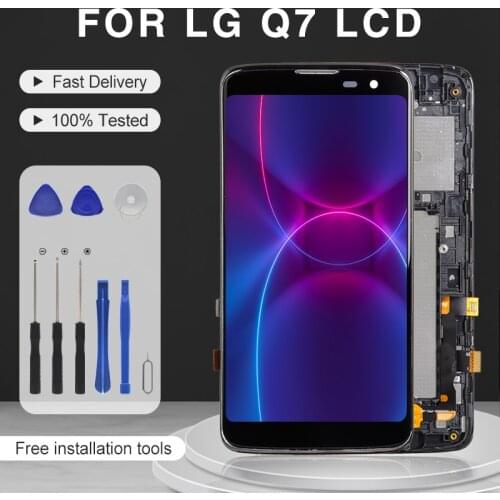Dinamico For LG Q7 LCD With Touch Screen Panel Digitizer Assembly Replacement X210 LCD Display With Frame Free Shipping
