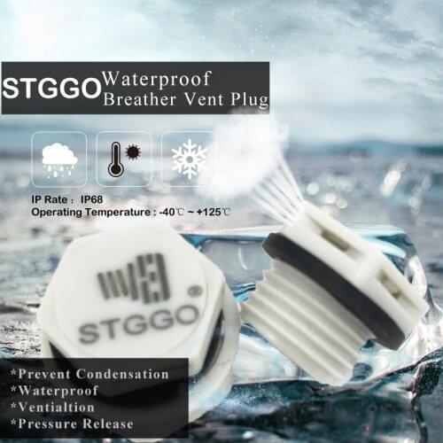 IP68 M16x1.5 Waterproof Stggo Pressure Equilization Screw In Protective Air Breather Vent Plug for e-car / e-mobility Charging