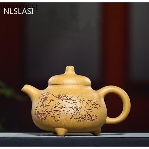 Chinese Yixing Boutique Tea pot filter Purple Clay Teapot Raw ore Handmade beauty kettle Tea ceremony Customized Authentic 210ml