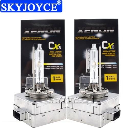 SKYJOYCE Original All Metal Base 35W D1S Xenon HID Headlight Bulb 55W D3S 6000K 4300K 5000K 8000K Auto Car Light Xenon Lamps