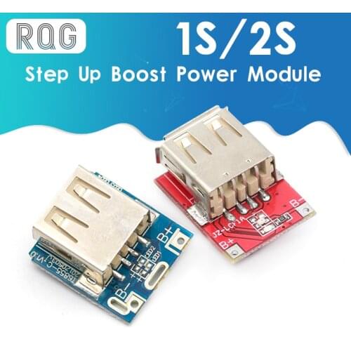 Mini 5V 1A Power Bank Charger Circuit Board Charging Step Up Boost Power Module 1S/2S Case Shell 18650 Lithium Battery DIY Kit