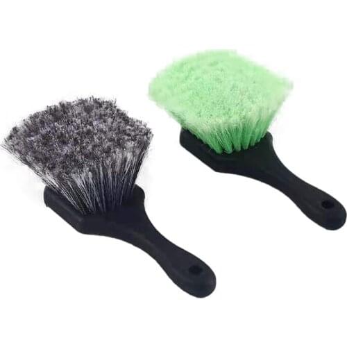 Soft Car Wheel Brush Tire Cleaner Short Handle Auto Wheel Rim Cleaning Tools Car-Beauty Washing Detailing Accessories