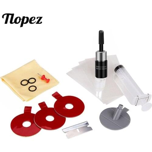 DIY Windshield Repair Kit Cracked Glass Repair Kit Quick Fix Auto Glass Windshield Crack Chip Scratch Restore Repair Tool Set D5