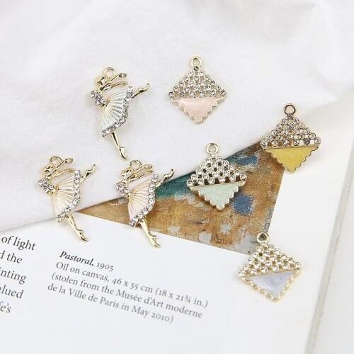 New 30pcs/lot geometric/girl shape handmade alloy charms diy jewelry earring/necklace pendant accessory