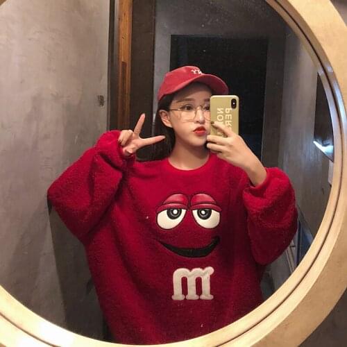 New Women Cute Autumn Girl Jackest Winter Loose Hoodie Hooded Jacket Long Warm Outerwear Coat Cute Sweatshirt Korean Styles