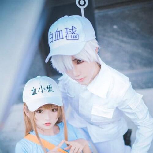 New anime Free Shipping Cells at Work! Neutrophil White Blood Cell Suit Anime Cosplay Costume/Cosplay Wig
