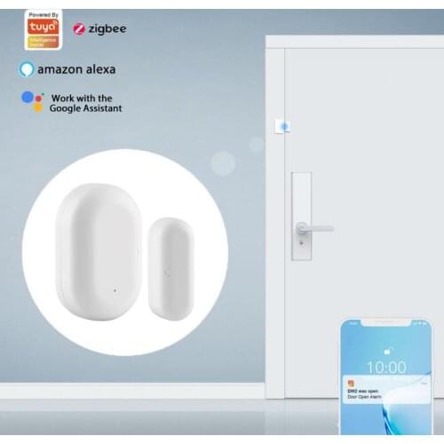 New ZigBee Window Door Gate Sensor Detector Smart Life Tuya App Smart Home Security Work With Alexa Google Home Assistant
