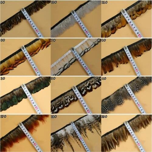 Wholesale 10 Meters Natural Pheasant Feathers Ribbon Small Feather Trim Trimmings Sewing Crafts Wedding Accessories Decoration